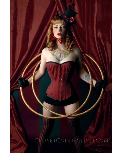 Authentic red steel-boned corset